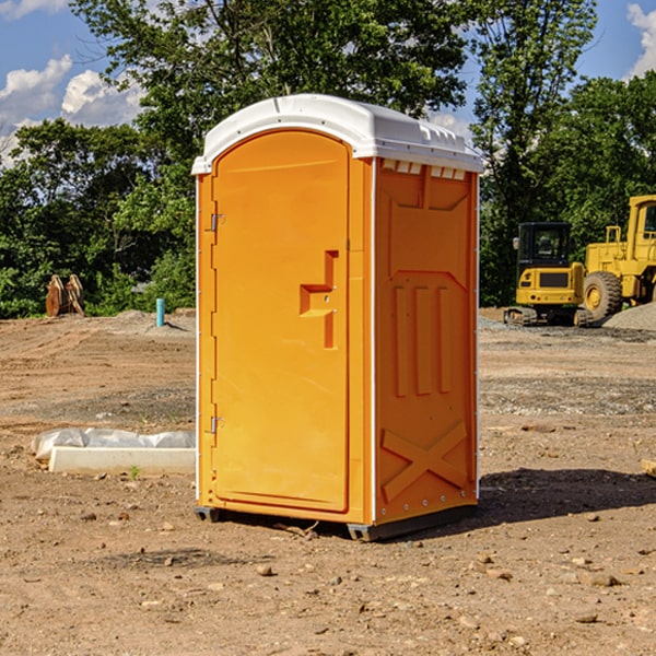 how often are the portable toilets cleaned and serviced during a rental period in McVeytown